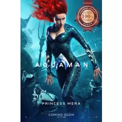 AQUAMAN PRINCESS MERA DC ORIGINAL OFFICIAL CINEMA MOVIE PRINT PREMIUM POSTER