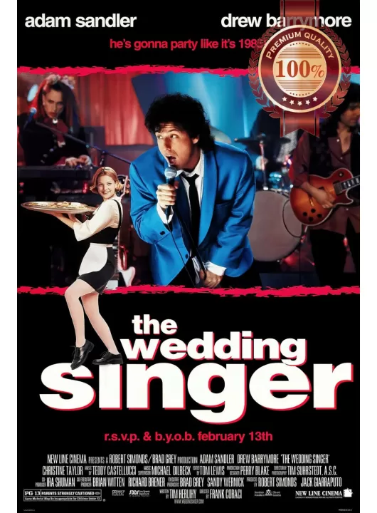 THE WEDDING SINGER 1998 90s ORIGINAL OFFICIAL CINEMA MOVIE PRINT PREMIUM POSTER