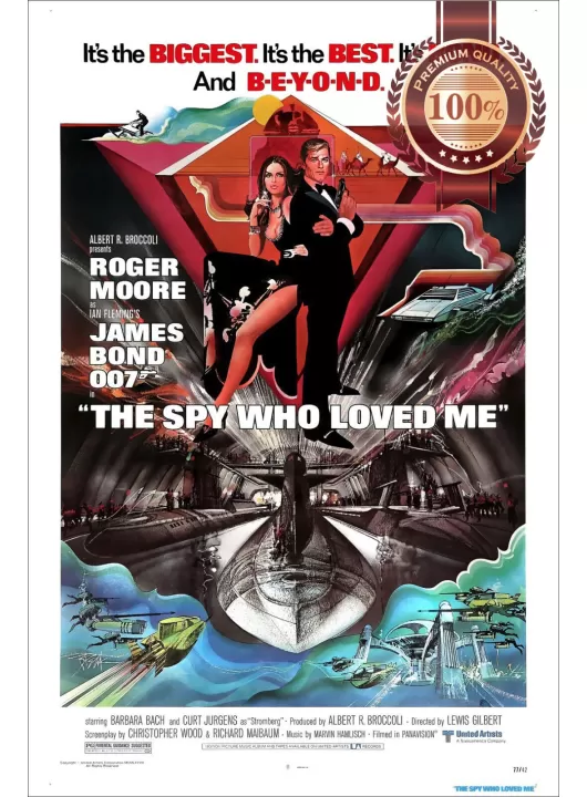 THE SPY WHO LOVED ME JAMES BOND ORIGINAL OFFICIAL MOVIE PRINT PREMIUM POSTER