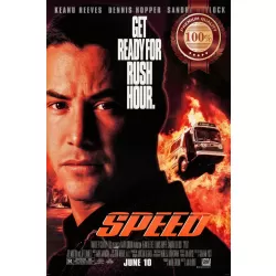 SPEED 1994 90s KEANU REEVES OFFICIAL ORIGINAL CINEMA MOVIE PRINT PREMIUM POSTER