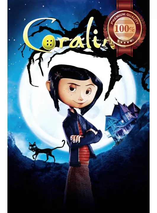 CORALINE COVER 2009 ORIGINAL OFFICIAL CINEMA MOVIE FILM PRINT PREMIUM POSTER