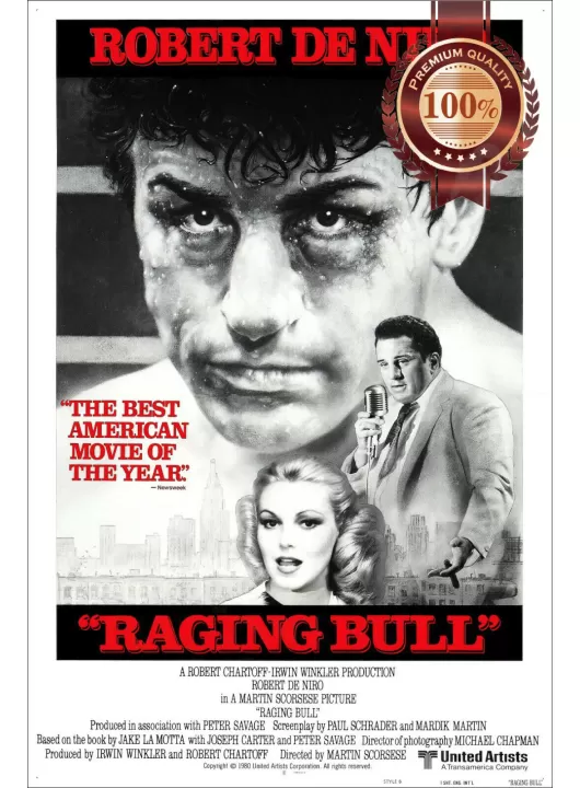 RAGING BULL 1980 80s ORIGINAL OFFICIAL CINEMA MOVIE ART PRINT PREMIUM POSTER RAGING BULL 1980 80s ORIGINAL OFFICIAL CINEMA MOVIE ART PRINT PREMIUM POSTER