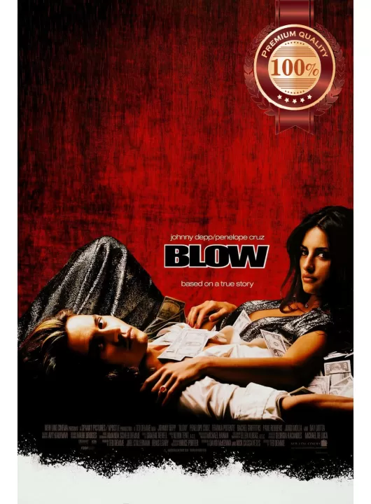 BLOW 2001 JOHNNY DEPP ORIGINAL OFFICIAL CINEMA FILM MOVIE PRINT PREMIUM POSTER