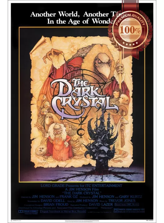 THE DARK CRYSTAL 1982 80s ORIGINAL OFFICIAL CINEMA MOVIE PRINT PREMIUM POSTER THE DARK CRYSTAL 1982 80s ORIGINAL OFFICIAL CINEMA MOVIE PRINT PREMIUM POSTER