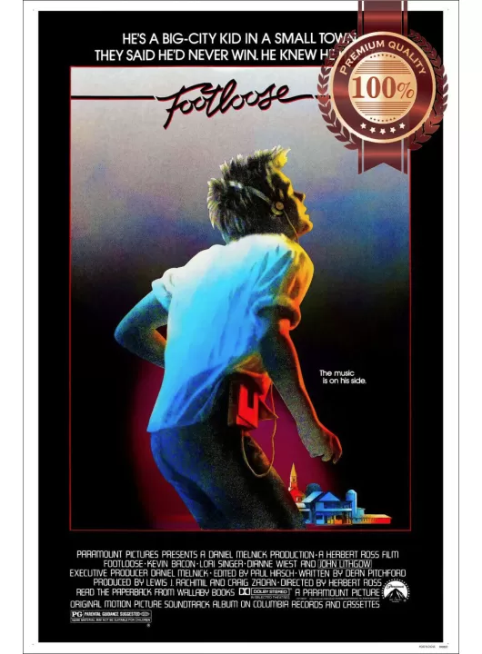 FOOTLOOSE 1984 80s OFFICIAL ORIGINAL CINEMA MOVIE FILM PRINT PREMIUM POSTER
