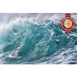 POWERFUL WAVE WALL BREAKING BEACH SURF SEA HOME PHOTO PRINT PREMIUM POSTER