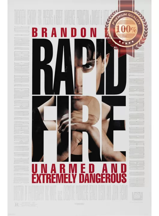RAPID FIRE 1992 90s BRANDON ORIGINAL OFFICIAL CINEMA MOVIE PRINT PREMIUM POSTER RAPID FIRE 1992 90s BRANDON ORIGINAL OFFICIAL CINEMA MOVIE PRINT PREMIUM POSTER
