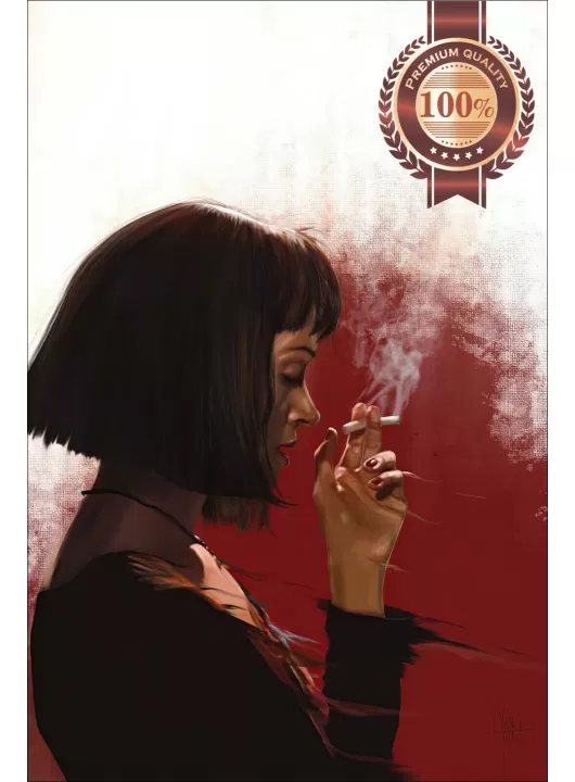 PULP FICTION MIA WALLACE SIDE ORIGINAL CINEMA MOVIE ART PRINT PREMIUM POSTER PULP FICTION MIA WALLACE SIDE ORIGINAL CINEMA MOVIE ART PRINT PREMIUM POSTER