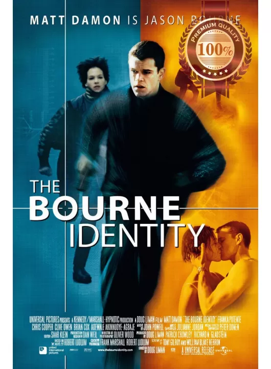 THE BOURNE IDENTITY ORIGINAL 2002 MOVIE FILM CINEMA PRINT PREMIUM POSTER THE BOURNE IDENTITY ORIGINAL 2002 MOVIE FILM CINEMA PRINT PREMIUM POSTER