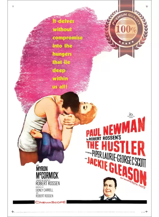 THE HUSTLER 1961 60s ORIGINAL MOVIE CINEMA PRINT PREMIUM POSTER