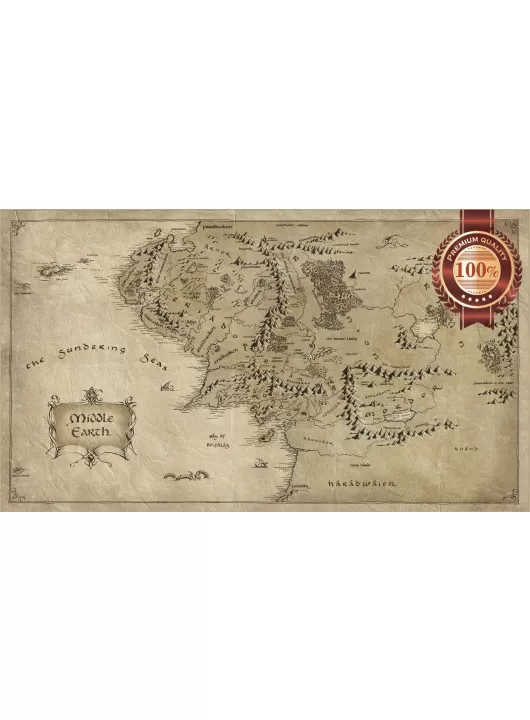 MIDDLE EARTH LORD OF THE RINGS LOTR MAP HOBBIT HOME PRINT ART PREMIUM POSTER