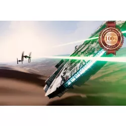 MILLENNIUM FALCON CHASED TIE FIGHTERS STARWARS WALL ART PRINT PREMIUM POSTER