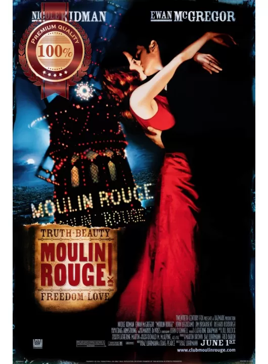 MOULIN ROUGE! 2001 ORIGINAL AUS MOVIE FILM CINEMA PRINT PREMIUM POSTER