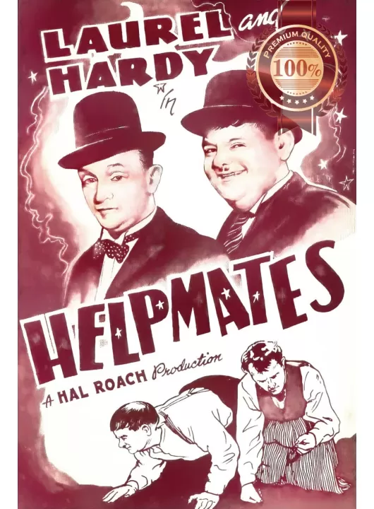 HELPMATES 1932 30s ORIGINAL CINEMA MOVIE FILM ART PRINT PREMIUM POSTER HELPMATES 1932 30s ORIGINAL CINEMA MOVIE FILM ART PRINT PREMIUM POSTER