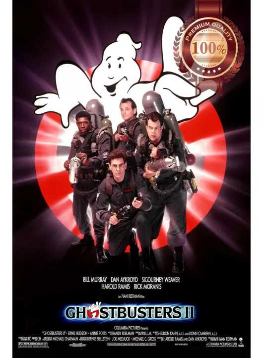 GHOSTBUSTERS 2 II 1989 80s ORIGINAL OFFICIAL CINEMA MOVIE PRINT PREMIUM POSTER GHOSTBUSTERS 2 II 1989 80s ORIGINAL OFFICIAL CINEMA MOVIE PRINT PREMIUM POSTER