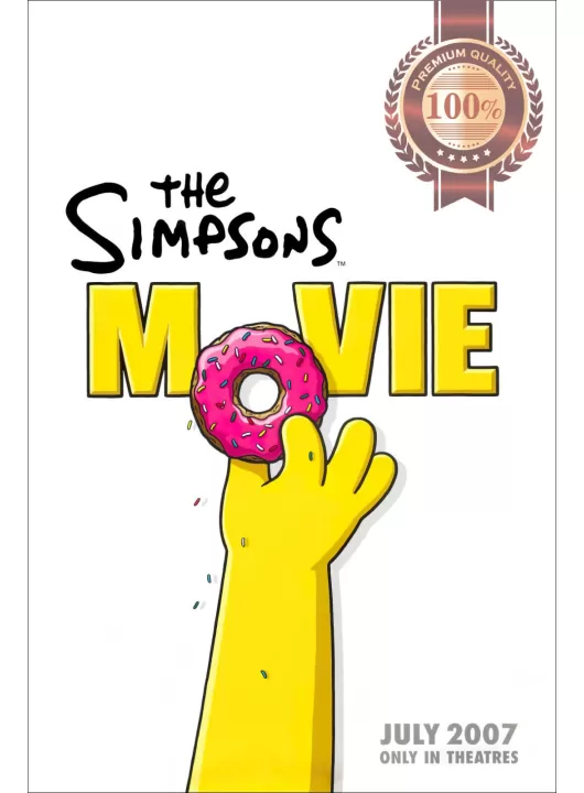 THE SIMPSONS MOVIE 2007 HAND DONUT ORIGINAL TEASER MOVIE PRINT PREMIUM POSTER