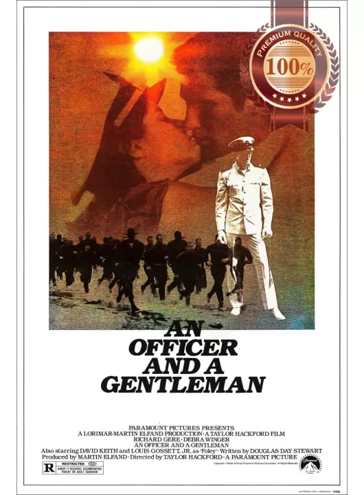 AN OFFICER AND A GENTLEMEN 1982 80s ORIGINAL CINEMA MOVIE PRINT PREMIUM POSTER