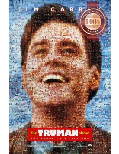 THE TRUMAN SHOW 1998 90s FACES ORIGINAL MOVIE FILM CINEMA PRINT PREMIUM POSTER