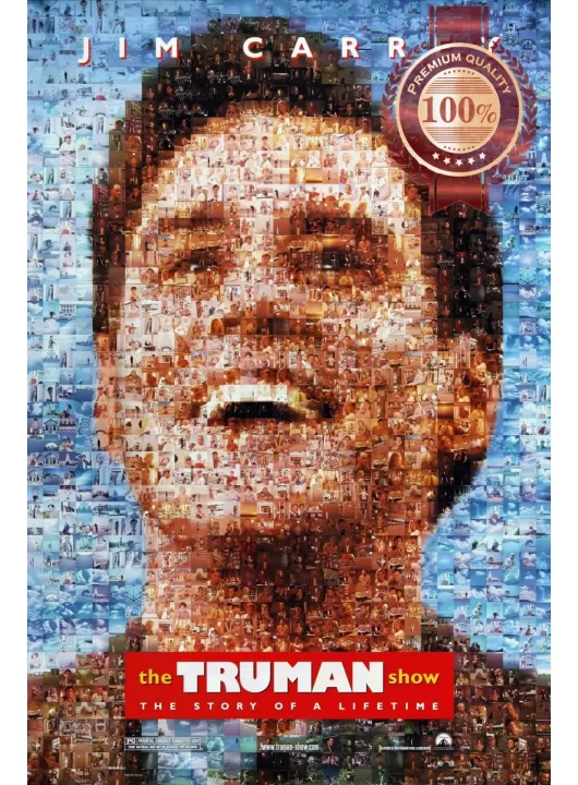 THE TRUMAN SHOW 1998 90s FACES ORIGINAL MOVIE FILM CINEMA PRINT PREMIUM POSTER THE TRUMAN SHOW 1998 90s FACES ORIGINAL MOVIE FILM CINEMA PRINT PREMIUM POSTER