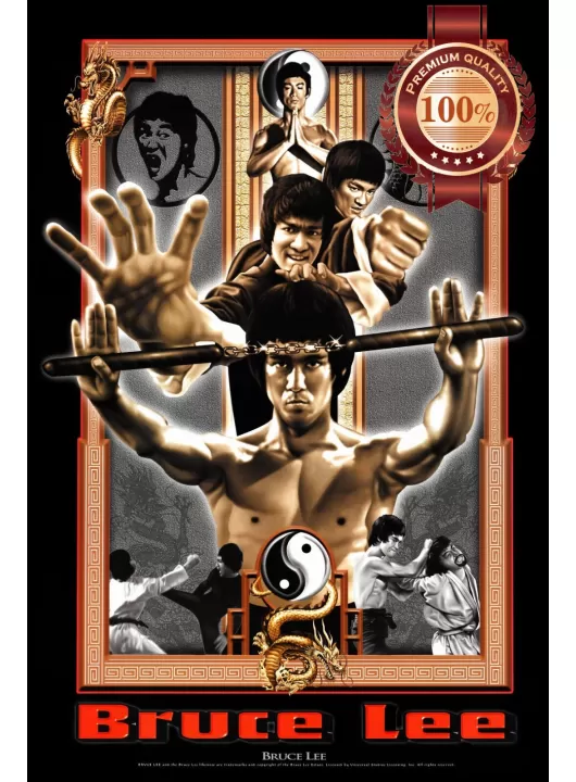 NEW BRUCE LEE CLASSIC HOLDING NUNCHUCKS HOME DECOR ART PRINT - PREMIUM POSTER NEW BRUCE LEE CLASSIC HOLDING NUNCHUCKS HOME DECOR ART PRINT - PREMIUM POSTER