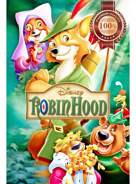 ROBIN HOOD CARTOON ORIGINAL WALT DISNEY CLASSIC ARTWORK PRINT PREMIUM POSTER ROBIN HOOD CARTOON ORIGINAL WALT DISNEY CLASSIC ARTWORK PRINT PREMIUM POSTER