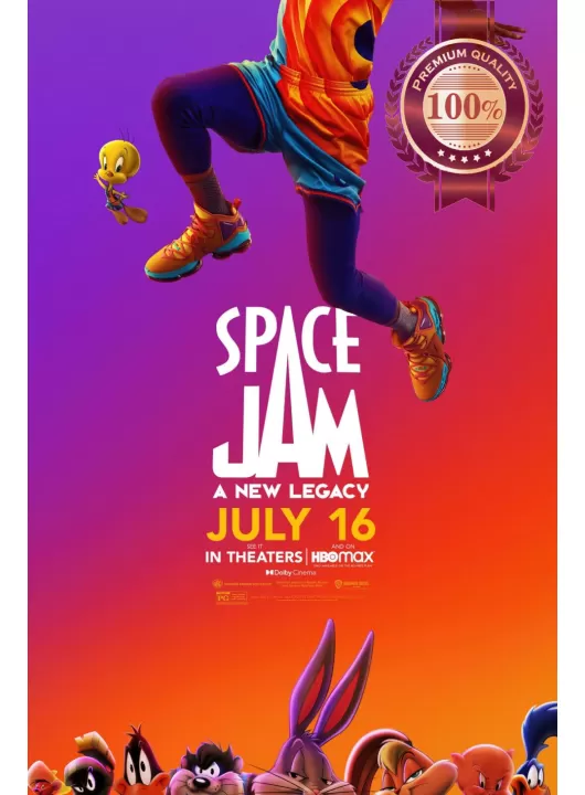 SPACE JAM A NEW LEGACY TEASER V2 2021 OFFICIAL CINEMA MOVIE PRINT PREMIUM POSTER SPACE JAM A NEW LEGACY TEASER V2 2021 OFFICIAL CINEMA MOVIE PRINT PREMIUM POSTER