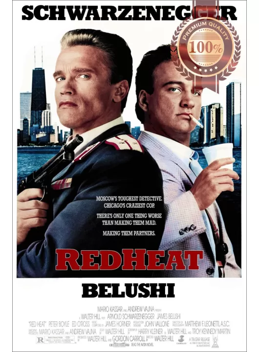 RED HEAT 1988 80s REDHEAT ORIGINAL MOVIE CINEMA PRINT PREMIUM POSTER