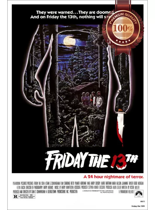 FRIDAY THE 13TH 1980 80s JASON ORIGINAL MOVIE FILM CINEMA PRINT PREMIUM POSTER FRIDAY THE 13TH 1980 80s JASON ORIGINAL MOVIE FILM CINEMA PRINT PREMIUM POSTER