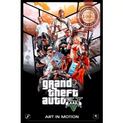 GTA V 5 FIVE GRAND THEFT AUTO ORIGINAL VIDEO GAME FRAME ART PRINT PREMIUM POSTER