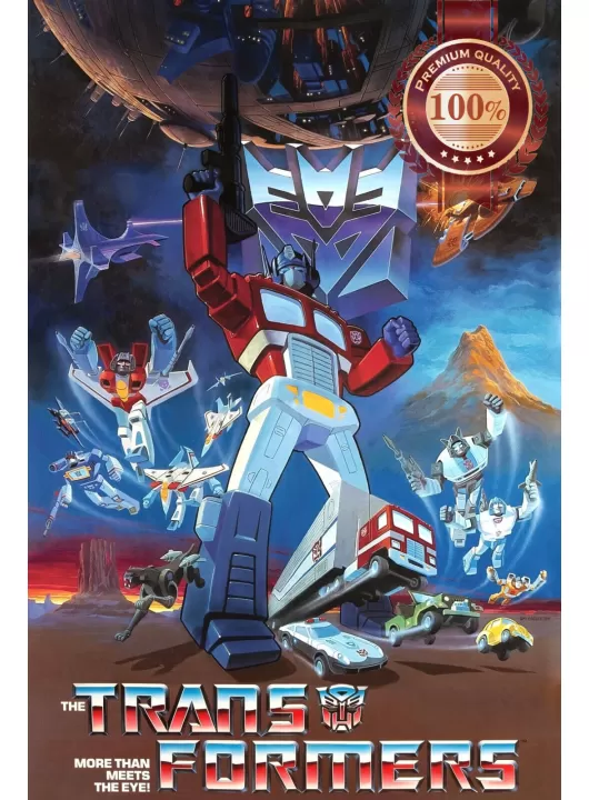 THE TRANSFORMERS 1984 80s CARTOON ART ORIGINAL CINEMA MOVIE PRINT PREMIUM POSTER THE TRANSFORMERS 1984 80s CARTOON ART ORIGINAL CINEMA MOVIE PRINT PREMIUM POSTER