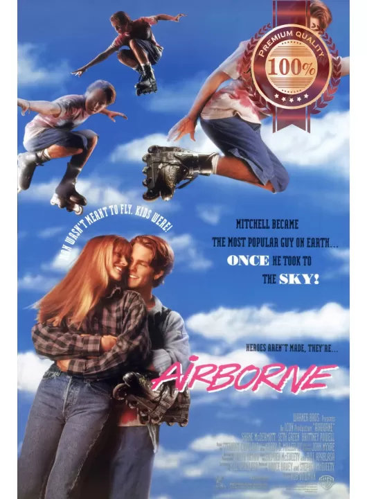 AIRBORNE 1993 90s ORIGINAL OFFICIAL CINEMA MOVIE PRINT PREMIUM POSTER AIRBORNE 1993 90s ORIGINAL OFFICIAL CINEMA MOVIE PRINT PREMIUM POSTER