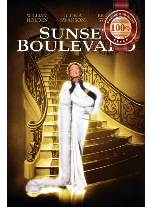 SUNSET BOULEVARD 1950 50 GLORIA ORIGINAL CINEMA MOVIE PRINT PREMIUM POSTER SUNSET BOULEVARD 1950 50 GLORIA ORIGINAL CINEMA MOVIE PRINT PREMIUM POSTER