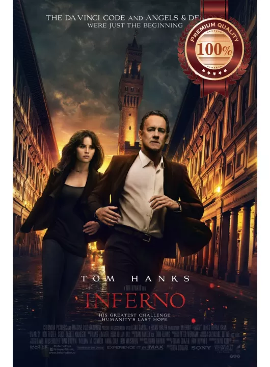 INFERNO TOM HANKS 2016 ORIGINAL OFFICIAL MOVIE FILM PRINT PREMIUM POSTER INFERNO TOM HANKS 2016 ORIGINAL OFFICIAL MOVIE FILM PRINT PREMIUM POSTER