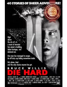 DIE HARD B&W VERSION 1988 80s ORIGINAL CINEMA MOVIE FILM PRINT PREMIUM POSTER