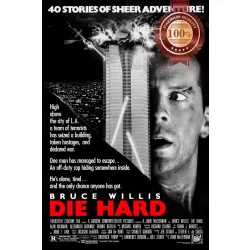DIE HARD B&amp;W VERSION 1988 80s ORIGINAL CINEMA MOVIE FILM PRINT PREMIUM POSTER