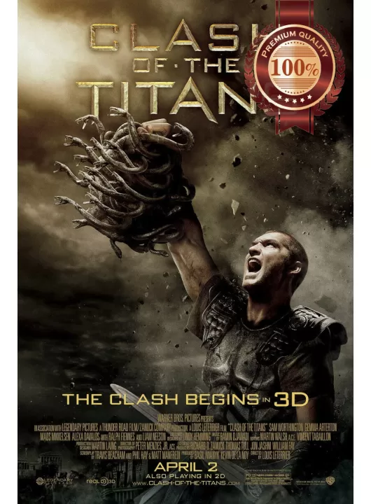 CLASH OF THE TITANS MEDUSA 2010 ORIGINAL CINEMA FILM MOVIE PRINT PREMIUM POSTER CLASH OF THE TITANS MEDUSA 2010 ORIGINAL CINEMA FILM MOVIE PRINT PREMIUM POSTER