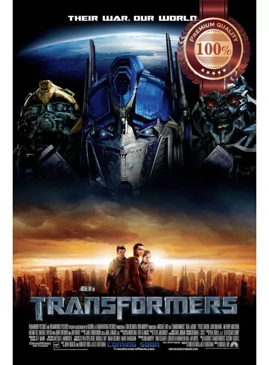TRANSFORMERS 1 ONE 2007 OFFICIAL M BAY FIRST MOVIE FILM PRINT PREMIUM POSTER