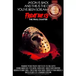 FRIDAY THE 13TH THE FINAL CHAPTER 1984 80s ORIGINAL CINEMA MOVIE PRINT PREMIUM POSTER