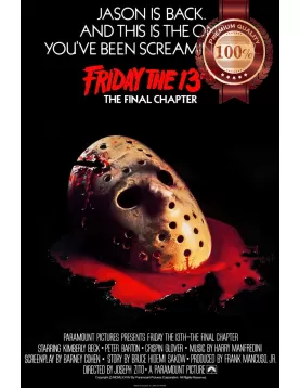 FRIDAY THE 13TH THE FINAL CHAPTER 1984 80s ORIGINAL CINEMA MOVIE PRINT PREMIUM POSTER