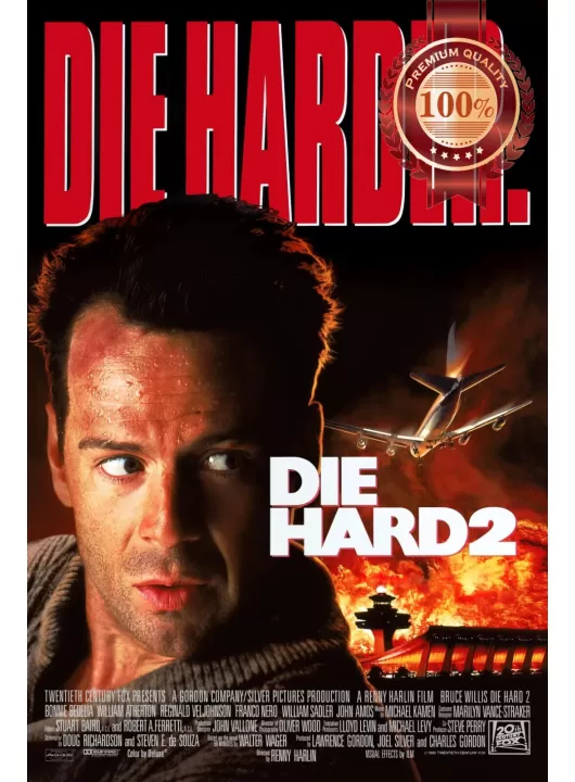 DIE HARD 2 1990 90s DIE HARDER ORIGINAL CINEMA MOVIE FILM PRINT PREMIUM POSTER