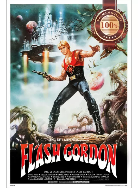 FLASH GORDON 1980 80s ORIGINAL CINEMA MOVIE FILM ART PRINT PREMIUM POSTER FLASH GORDON 1980 80s ORIGINAL CINEMA MOVIE FILM ART PRINT PREMIUM POSTER
