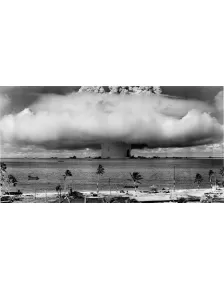 HUGE PREMIUM ATOMIC BOMB TEST WAR MILITARY MAN CAVE PICTURE ART PRINT POSTER