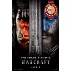 WARCRAFT MOVIE WORLD OF VIDEO GAME ORC AND HUMAN PHOTO PRINT PREMIUM POSTER