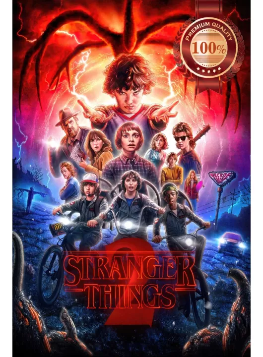 STRANGER THINGS 2 ORIGINAL ART CAST TV SERIES SHOW OFFICIAL PRINT PREMIUM POSTER