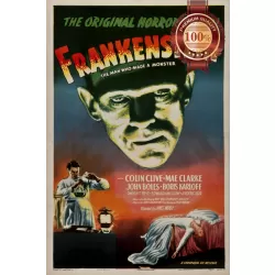 FRANKENSTEIN 1931 30s OFFICIAL ORIGINAL CINEMA FILM MOVIE PRINT PREMIUM POSTER