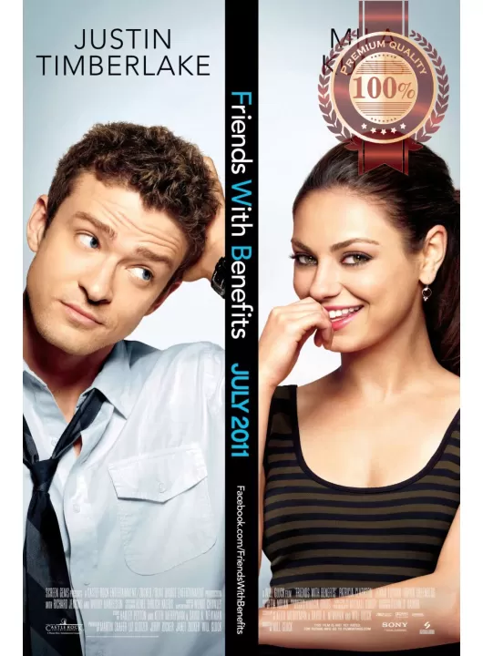FRIENDS WITH BENEFITS 2011 CINEMA ORIGINAL THEATRICAL MOVIE PRINT PREMIUM POSTER