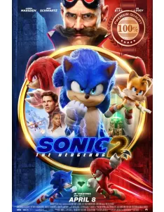 SONIC THE HEDGEHOG 2 2022 MAIN OFFICIAL CINEMA MOVIE FILM PRINT PREMIUM POSTER