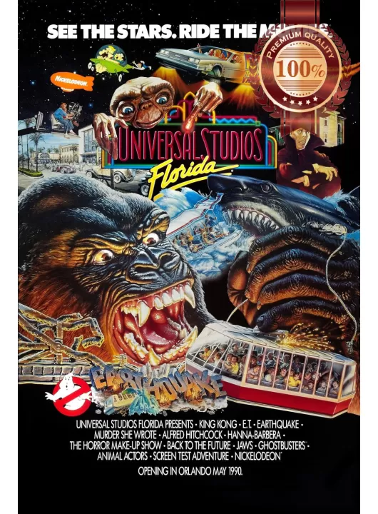 UNIVERSAL STUDIOS FLORIDA PROMO ORIGINAL OFFICIAL MOVIE PRINT PREMIUM POSTER UNIVERSAL STUDIOS FLORIDA PROMO ORIGINAL OFFICIAL MOVIE PRINT PREMIUM POSTER