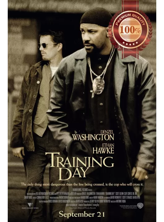 TRAINING DAY 2001 DENZEL WASHINGTON MOVIE ORIGINAL CINEMA PRINT PREMIUM POSTER TRAINING DAY 2001 DENZEL WASHINGTON MOVIE ORIGINAL CINEMA PRINT PREMIUM POSTER