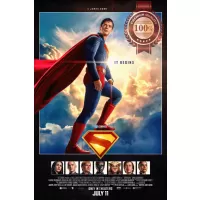 SUPERMAN 2025 THEATRICAL IT BEGINS ORIGINAL MOVIE CINEMA PRINT PREMIUM POSTER